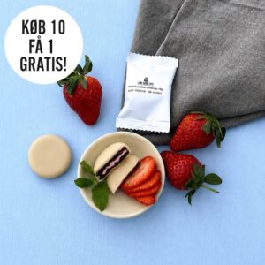 Småkage med jordbærsmag